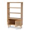 Baxton Studio Faulkner Mid-Century Natural Brown Finished Wood and Rattan 2-Door Bookcase 199-12318-ZORO - alternate 4